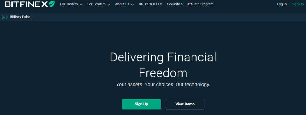 Bitfinex is a cryptocurrency trading platform